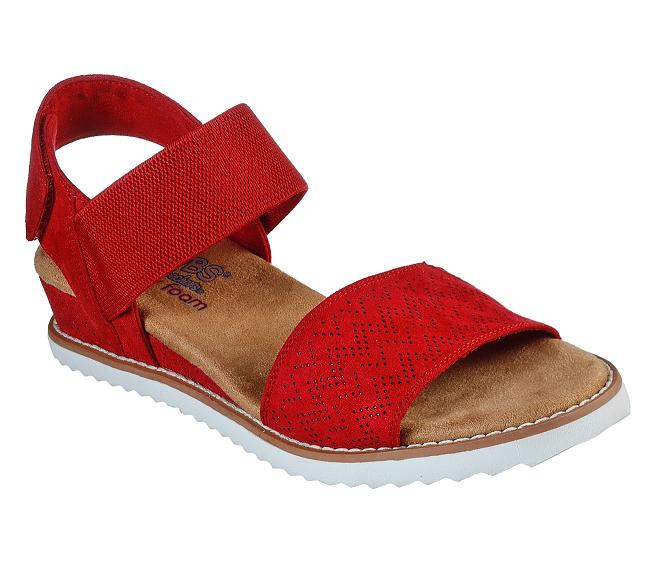 Sandalias de Verano Skechers Mujer - Desert Kiss Rojo HLVGC5260